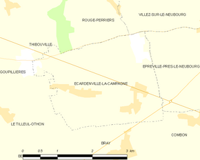 Poziția localității Écardenville-la-Campagne