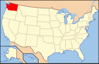 Розташування штату Вашингтон на мапі США