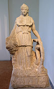 Statuette d'Athéna, copie du Ier siècle de l'Athéna Parthénos de Phidias. Musée national archéologique d'Athènes.