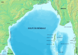 Carte du golfe du Bengale.