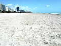 View towards the North - Pattern of Waves imprinted on sand showing different deposits of materials