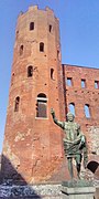 Turin Roman Palatine towers statue of Augustus 22-3-22.jpg