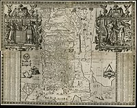 Mapa mural de 4 pàgines de Canaan, 1595
