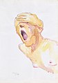 Drawing "Untitled (Screaming Woman)", 1981