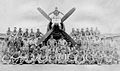 Marines at K-6 Air Base pose for a photo during the Korean War.