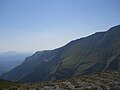 Cresta nord dalla Forcella Angagnola, in fondo a sinistra si riconosce lo sperone di Monte Pizzo