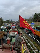 Occitan Farmers on a motorway near Agen on 22 January 2024.