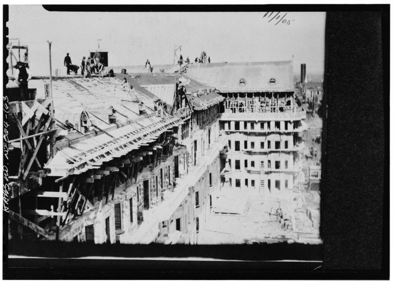 File:COPY OF A CONSTRUCTION PHOTOGRAPH LOOKING NORTH ALONG THE EAST ELEVATION, TAKEN NOVEMBER 1, 1905 - Blenheim Hotel, Ohio Avenue and Boardwalk, Atlantic City, Atlantic County, NJ HABS NJ,1-ATCI,3-163.tif