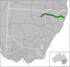 Übersichtskarte Gwydir Highway