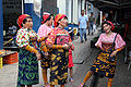 Guna women wearing Molas