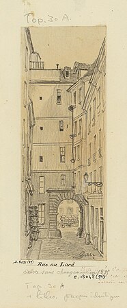 Rue au Lard en 1862