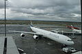 Airbus A340 de South African Airways en el Aeropuerto Internacional de Ciudad del Cabo, Sudáfrica