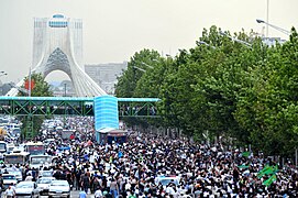 The tower during the 2009 presidential election protests