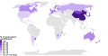 Nonreligious population by country, 2010, according to Pew Research.