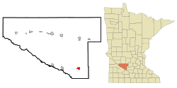 Location of Fairfax, Minnesota