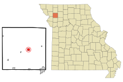 Location of Maysville, Missouri