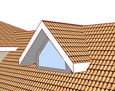 Gable fronted dormer (shallow instance wholly glazed)