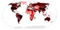 Mapa do mundo por casos confirmados