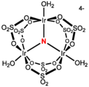 [Ir3N(SO4)6(H2O)3]4−, structurally related to basic iron acetate.