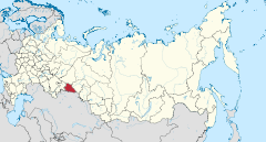 Die ligging van Koergan-oblast in Rusland