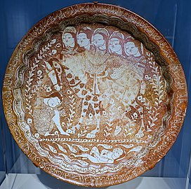 Plate made by Abu Zayd Kashani. Lustreware. Kashan, December 1210