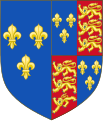 Royal Arms of England (1422–1461 and 1470–1471), on which the Standard is based.