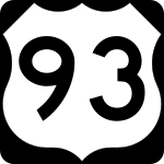 Straßenschild des U.S. Highways 93