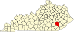 State map highlighting Clay County