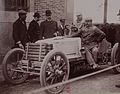 1902 - Maurice Farman, winner of the 'Circuit du Nord' in may 1902 on a Panhard.