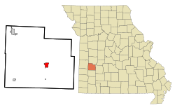 Location of Stockton, Missouri