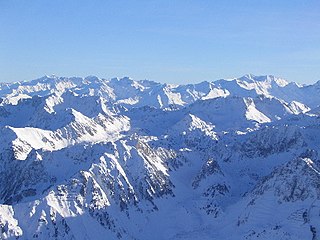 Central Pyrenees, as seen from the summit of the Pic du Midi de Bigorre.