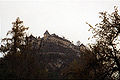 View from the path leading up to the castle - Blick vom Fußweg hinauf zur Burg