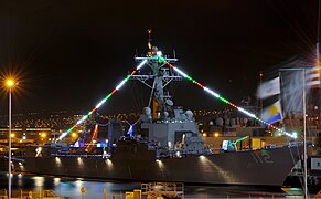 Michael Murphy seen at night in Pearl Harbor, 18 December 2012