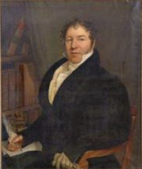 1824 : Portrait d'un écrivain à sa table de travail, 1824, huile sur toile (85 x 70 cm)[20].