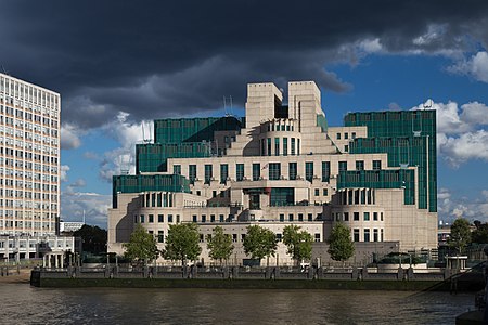 The SIS Building in London, UK, by Terry Farrell (1994)