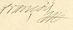 František I., podpis (z wikidata)