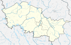 Mapa konturowa powiatu nowomiejskiego, blisko górnej krawiędzi po lewej znajduje się punkt z opisem „Uroczysko Piotrowice”