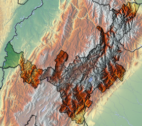 Voir sur la carte topographique de Boyacá (administrative)