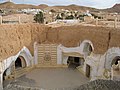 Hotel Sididriss, habitat berber troglodita en Matmata (Tunísia).