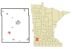 Location of Russell, Minnesota