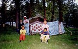 Tibetanska družina na Šo Dun festivalu, Norbulingka, 1993