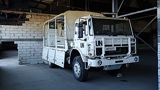 UNPROFOR Dutchbat DAF lorry at Memorial Center Srebrenica.jpg