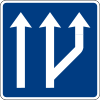 Split traffic lane