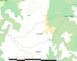 Mapa obce La Forie