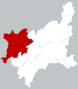 恩施州中の利川市の位置