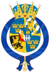 Coat of arms of Princess Victoria of Sweden with the Chilean Order of Merit.