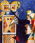 Kodra, Music lesson, 1997 oil on canvas, 80x100 cm