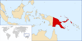 Kart over Papua Ny-Guinea
