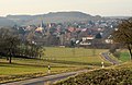 Ortsansicht Waldbach (Bretzfeld)(von Straße aus Richtung Adolzfurt kommend) mit Kilianskirche.