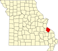 Location of Ste. Genevieve County, Missouri